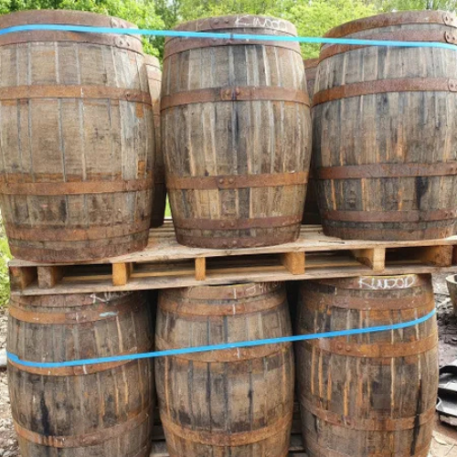 Untitled design (4) Set of 5 Premium Reclaimed Oak Bourbon Barrels – Grade A Quality - Image 1