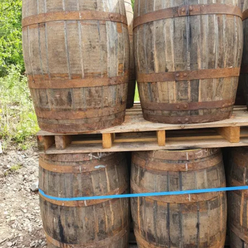 Untitled design (6) Set of 4 Premium Reclaimed Oak Bourbon Barrels – Grade A - Image 1