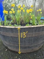 1x Rustic Oak Garden Planter – 33" Width x 13" Height - Image 4